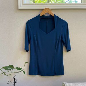 Blue Premise Top, Size S
